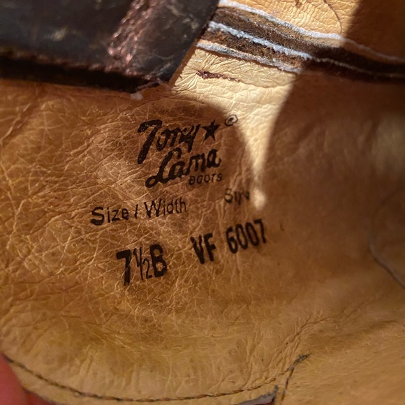 Women's Brown Tony Lama Western Boots 7.5 - Picture 7 of 9